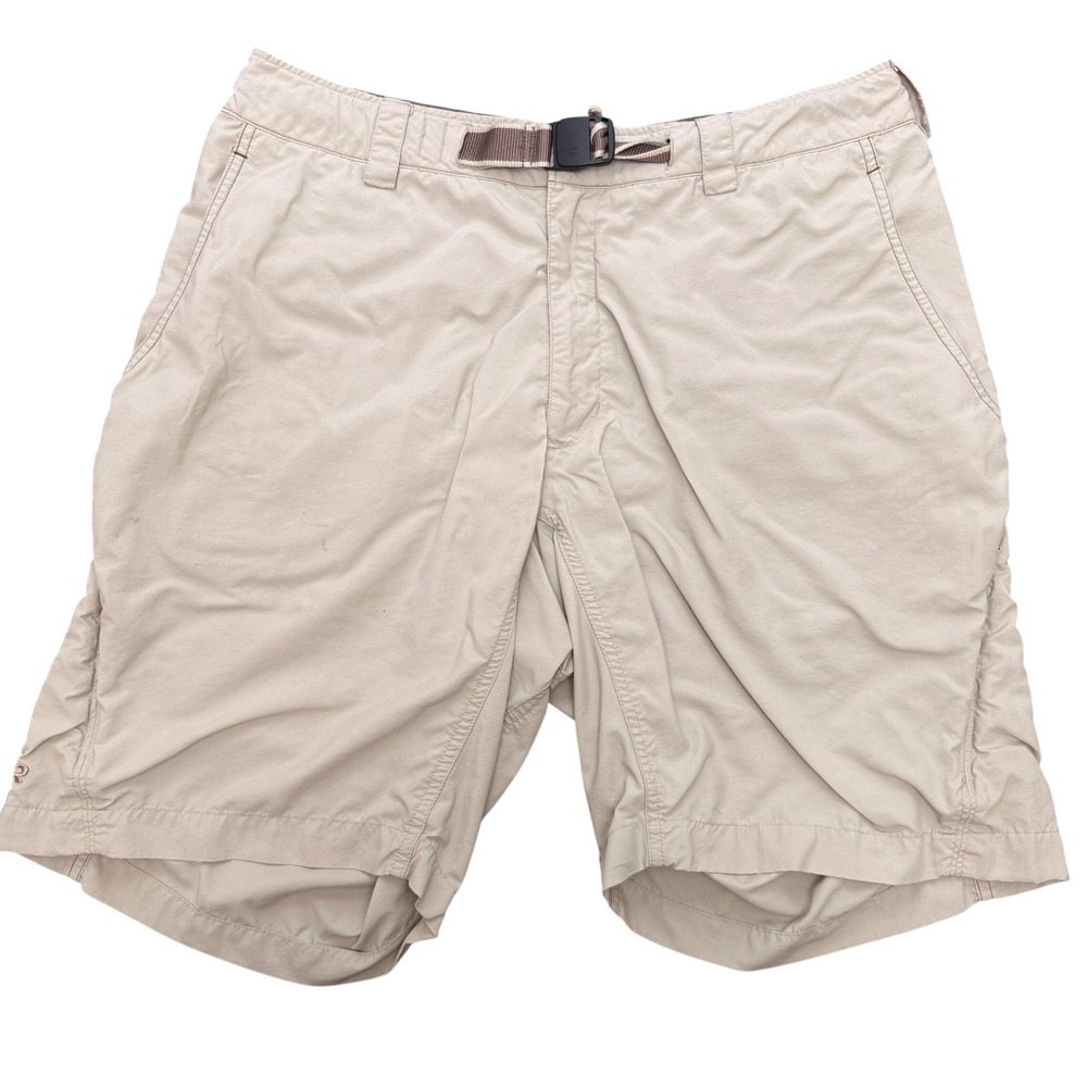 Outdoor Research Mens Hiking Cargo Shorts Beige Quick Dry Belted Size 34